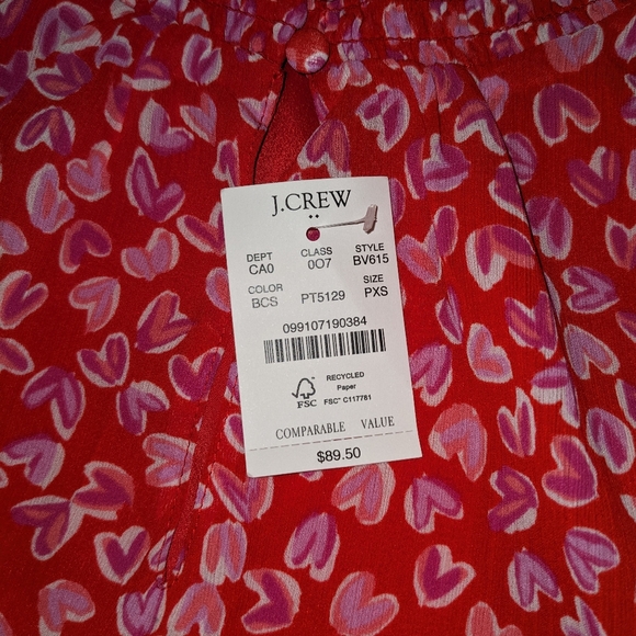 Red top, long sleeve, pxs, lined - Picture 2 of 2